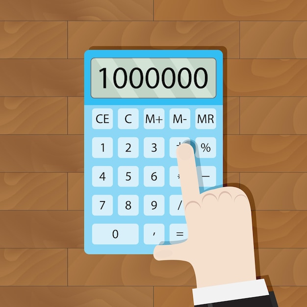 Vector use calculator in workplace