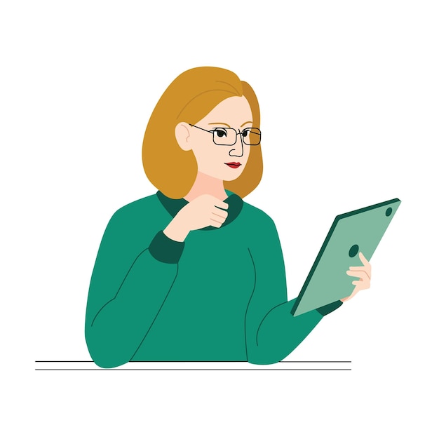 Vector using_tab_vector_illustration_2