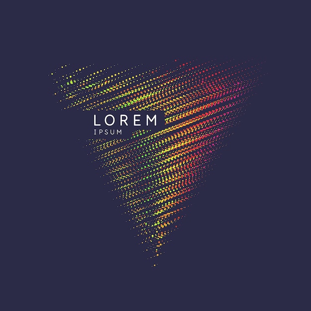 Vector vector abstract background with dynamic waves line and particles