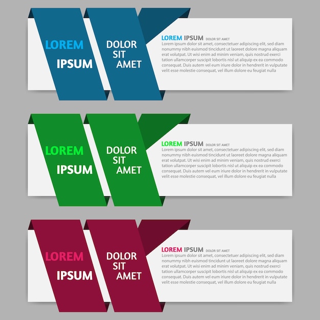 Vector vector abstract design web banner template web design elements header design