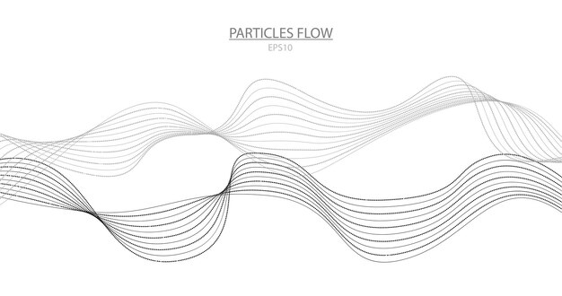 Vector vector abstract technology background big data visualization digital dynamic wave on dark background