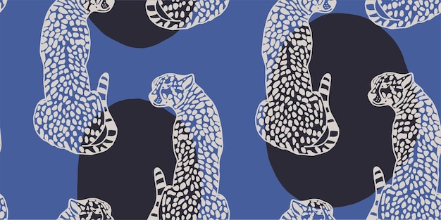 Vector vector animal print seamless leopard pattern design for fabric and textile packaging