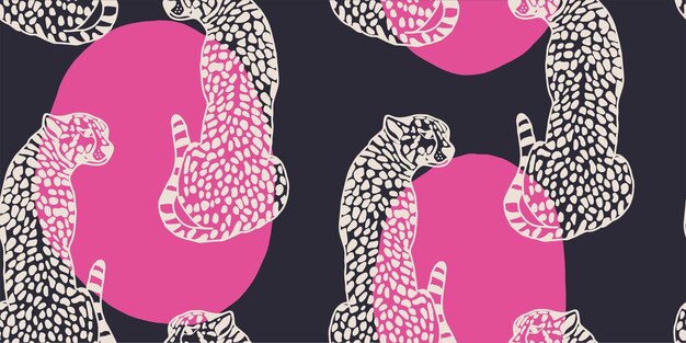 Vector vector animal print seamless leopard pattern design for fabric and textile packaging