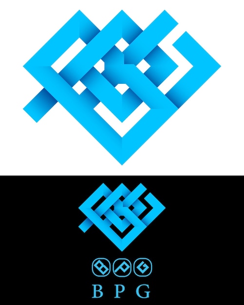Vector vector b logo bpg logo design