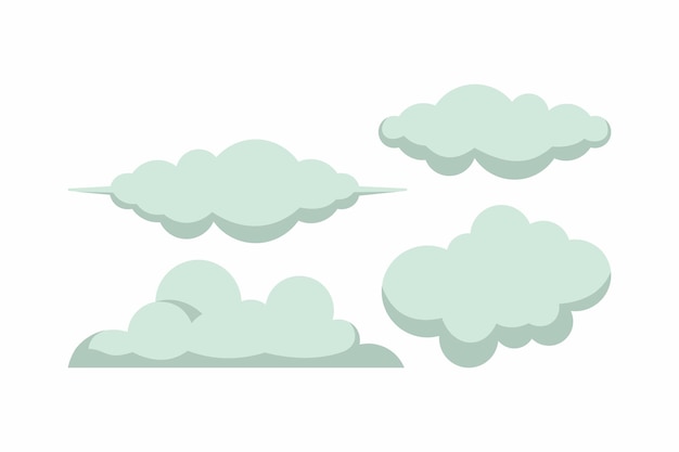 Vector vector cartoon clouds set