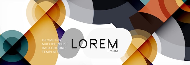 Vector vector circle composition geometric minimal design illustration