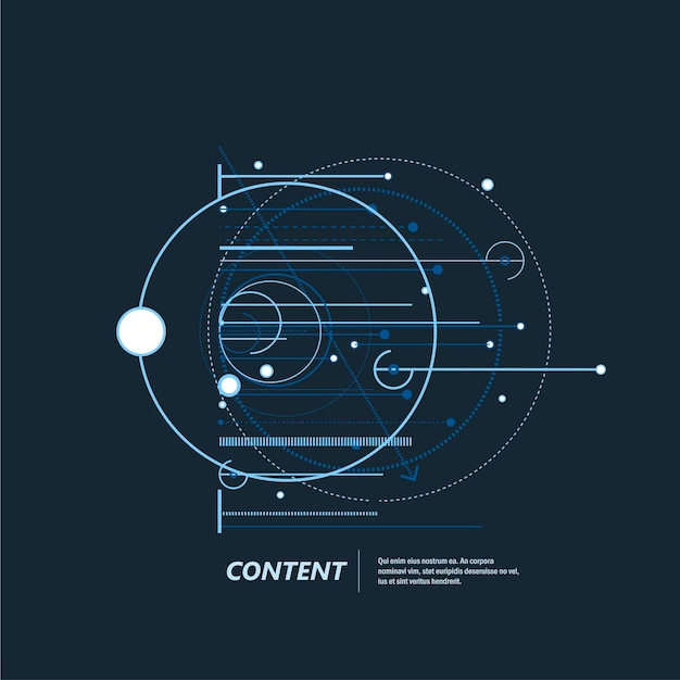 Vector vector circles design connection graphic abstract technology background