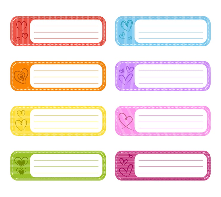 Vector vector colorful notebook label collection