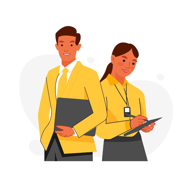 Vector vector of confident male and female employee