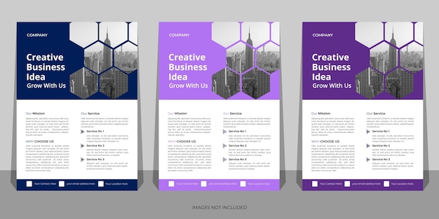 vector corporate modern business flyer template