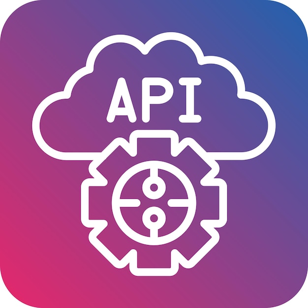 Vector vector design api icon style