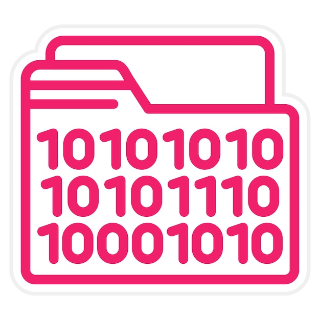 Vector vector design binary icon style