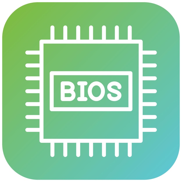 Vector vector design bios icon style