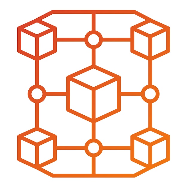 Vector vector design blockchain icon style