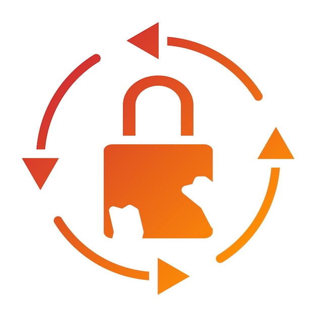 Vector vector design breach recovery icon style