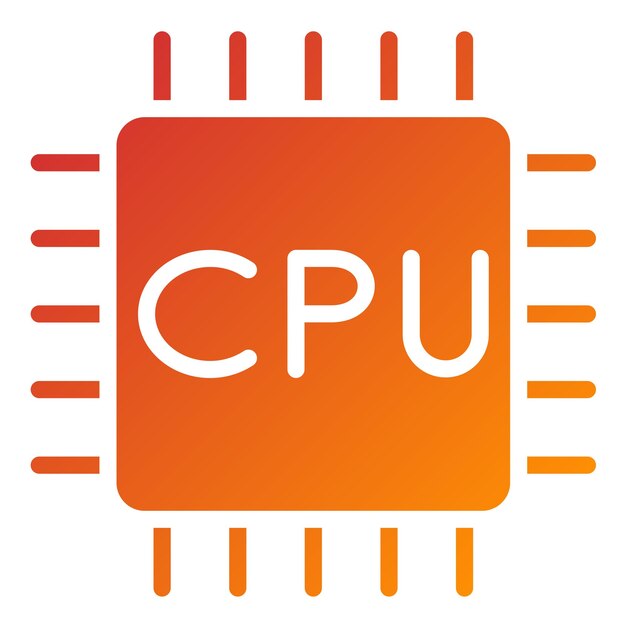 Vector vector design central processing unit icon style