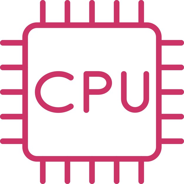 Vector vector design central processing unit icon style