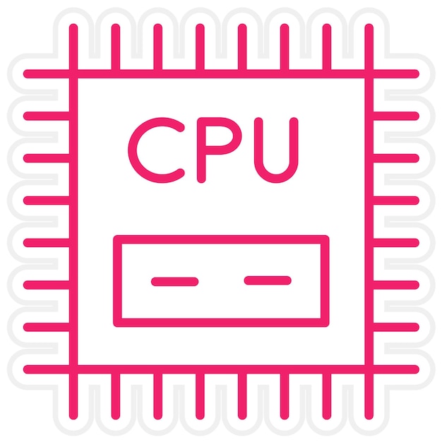 Vector vector design cpu icon style