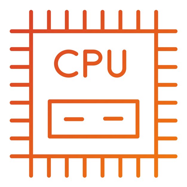 Vector vector design cpu icon style