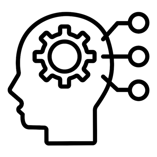 Vector vector design critical thinking icon style