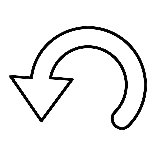 Vector vector design curved down icon style