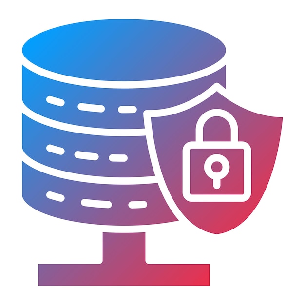 Vector vector design database security icon style