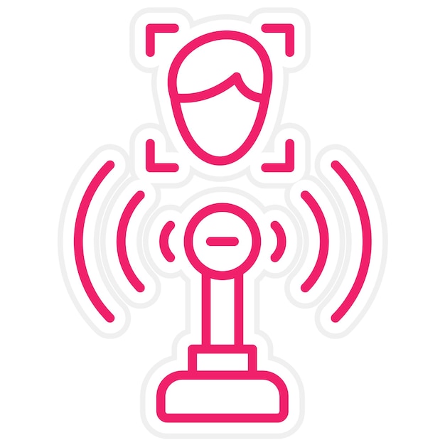 Vector vector design face sensor icon style