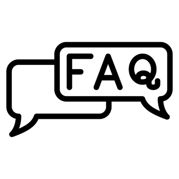 Vector vector design faq icon style