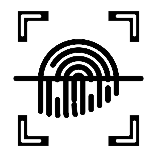 Vector vector design fingerprint icon style
