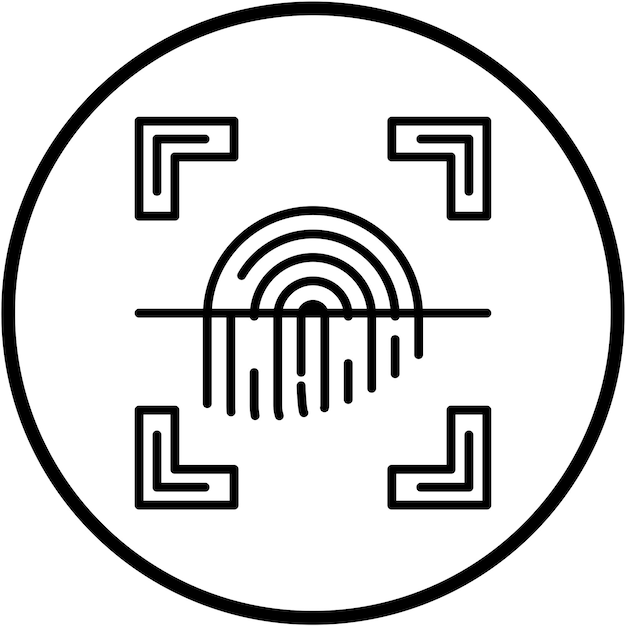 Vector vector design fingerprint icon style