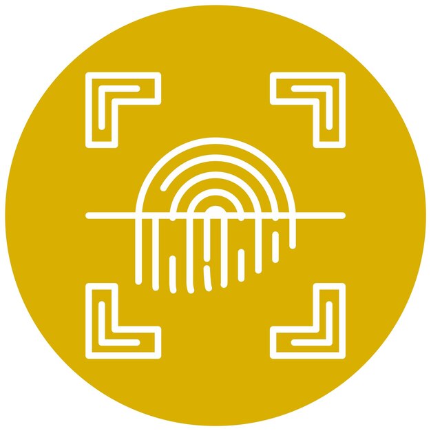 Vector vector design fingerprint icon style