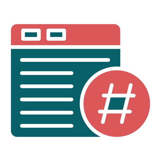 Vector vector design hashtags icon style