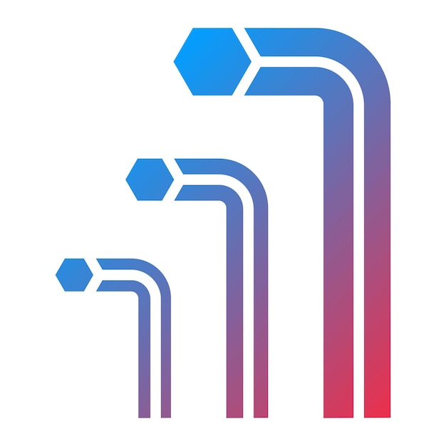 Vector vector design hex key icon style