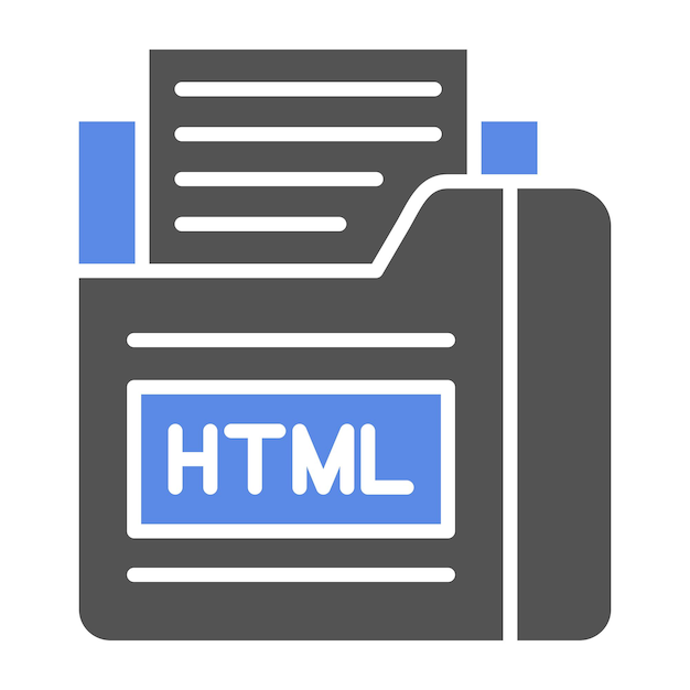 Vector vector design html file icon style