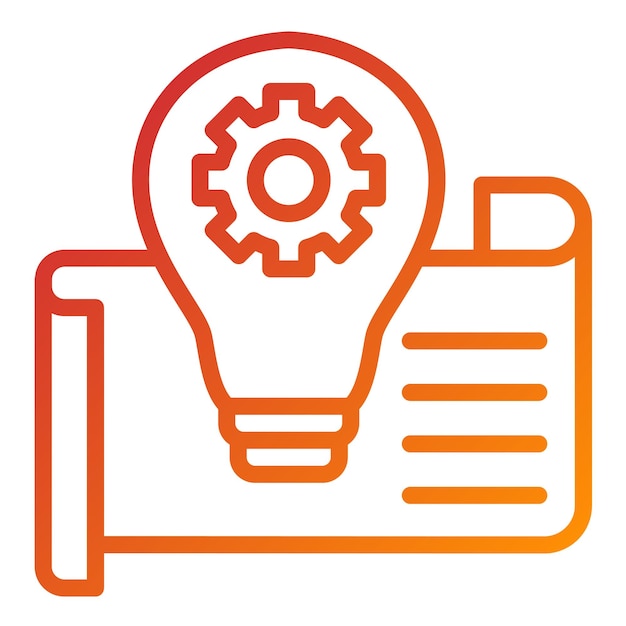 Vector vector design innovation blueprint icon style