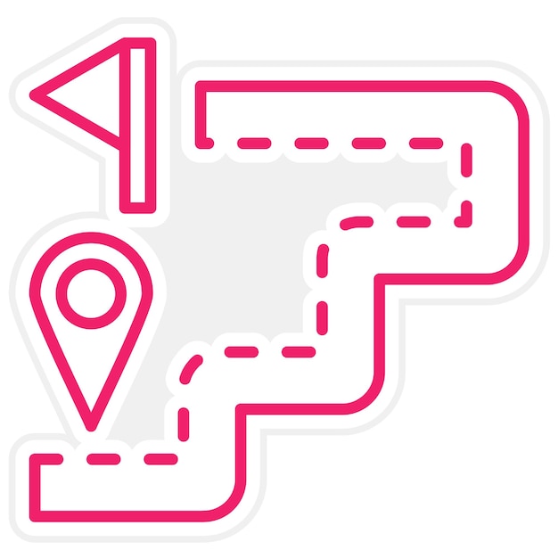 Vector vector design journey icon style