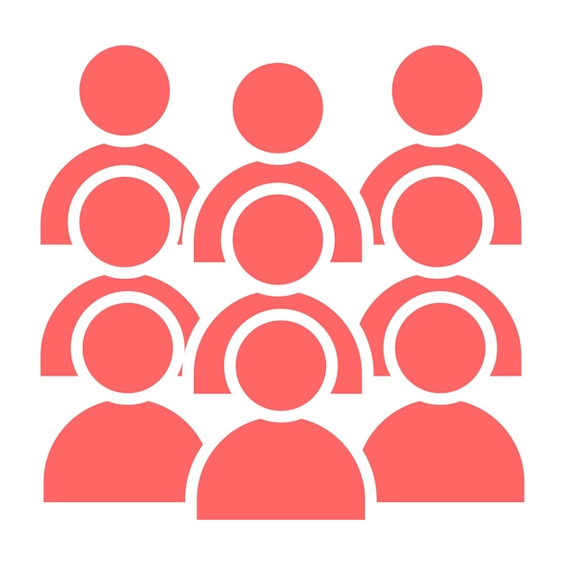 Vector vector design large group icon style