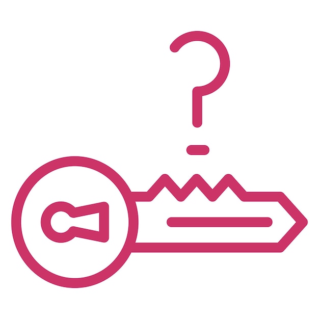 Vector vector design lost key icon style