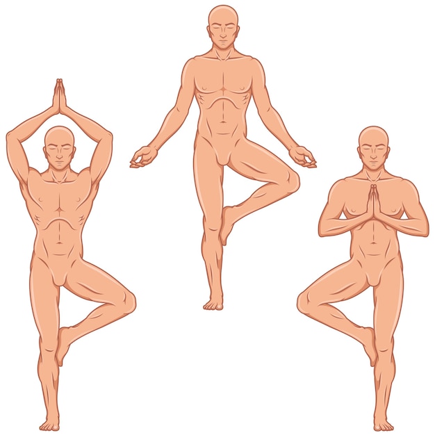 Vector vector design of man exercising