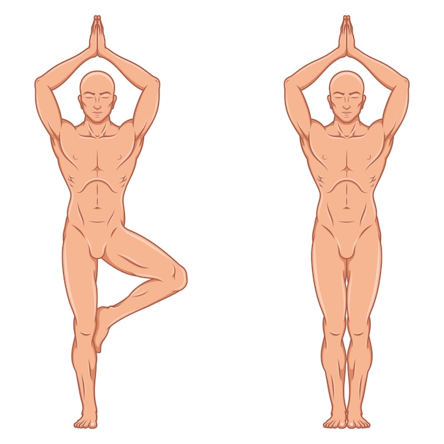 Vector vector design of man exercising