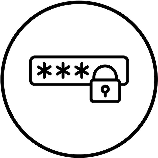 Vector vector design password icon style