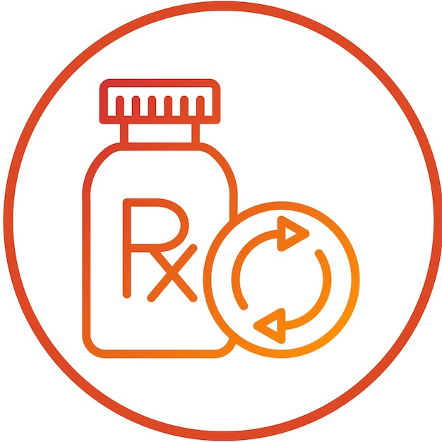 Vector vector design prescription refill icon style