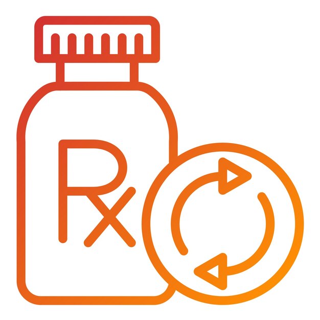 Vector vector design prescription refill icon style