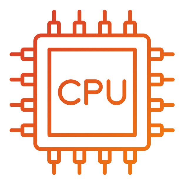 Vector vector design processor icon style