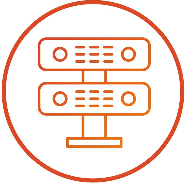 Vector vector design server icon style