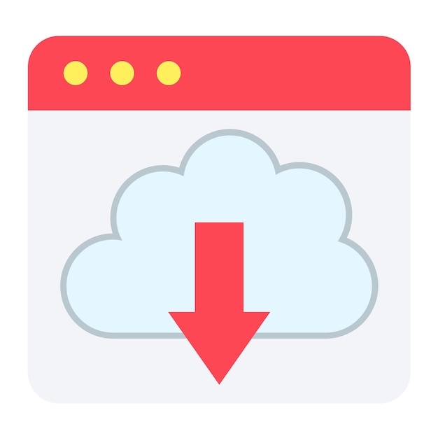 Vector vector design webpage download icon style