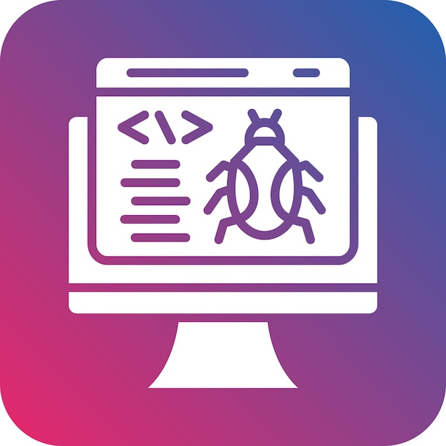 Vector vector design website bug icon style