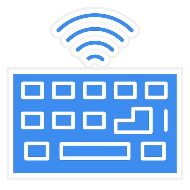Vector vector design wireless keyboard icon style