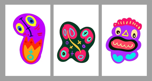 Vector vector_doodle_face_ethnic