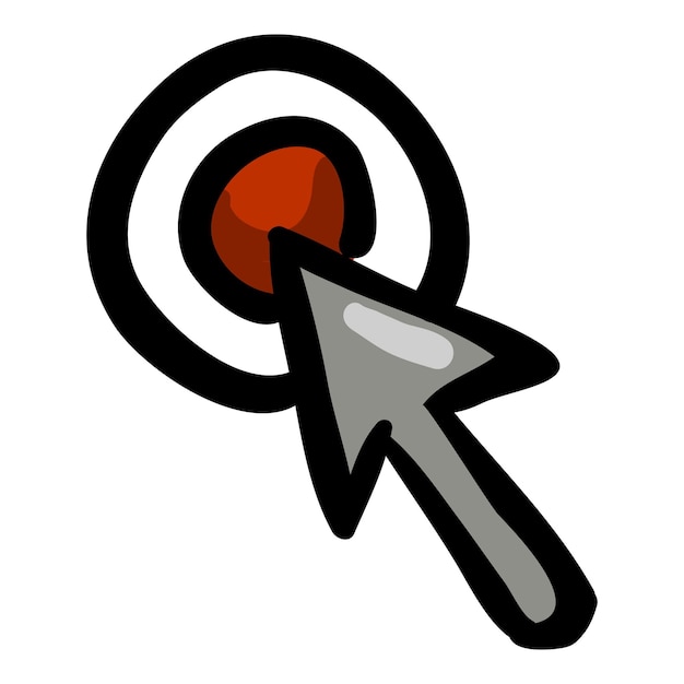 Vector vector doodle target icon